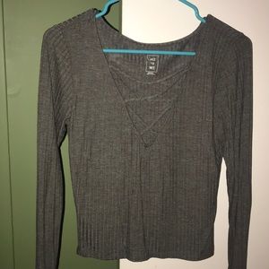 gray long sleeve